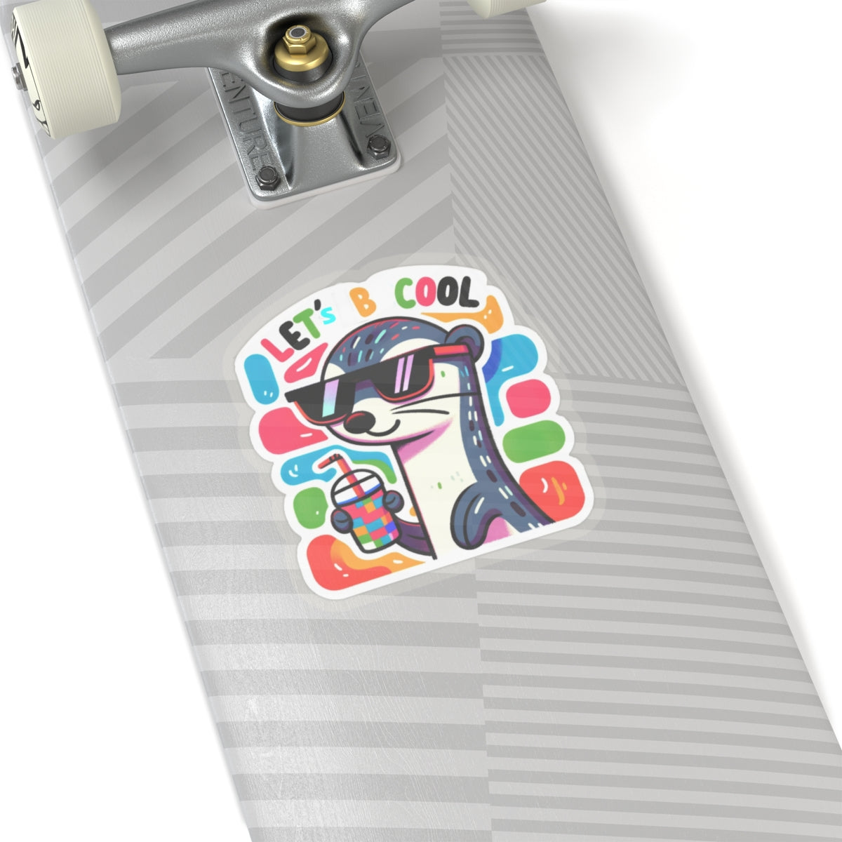 Let's be Cool Weasel Kiss-Cut Sticker