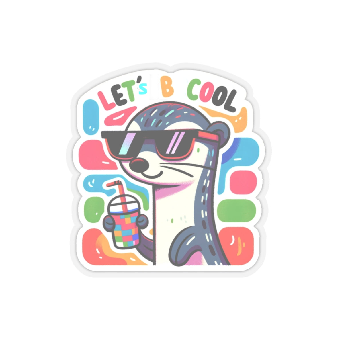 Let's be Cool Weasel Kiss-Cut Sticker