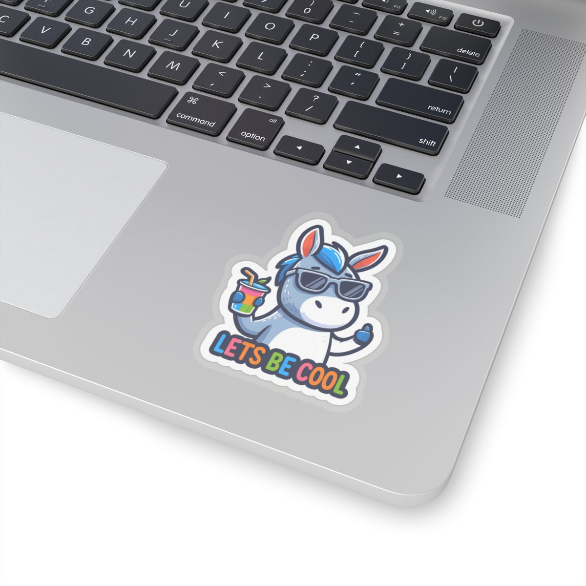 Lets be Cool Donkey Kiss-Cut Sticker