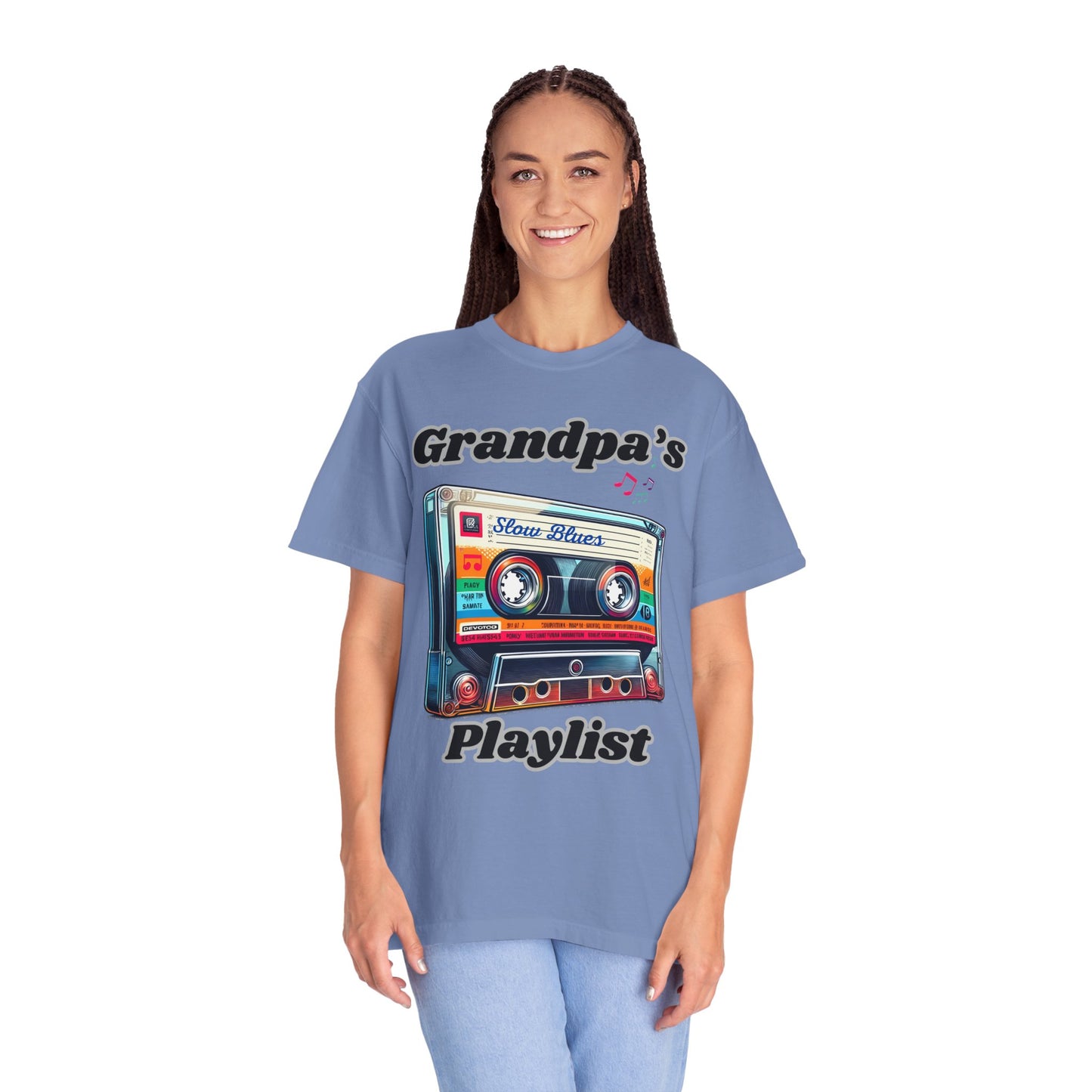 Grandpa's Playlist Unisex Garment-Dyed T-shirt