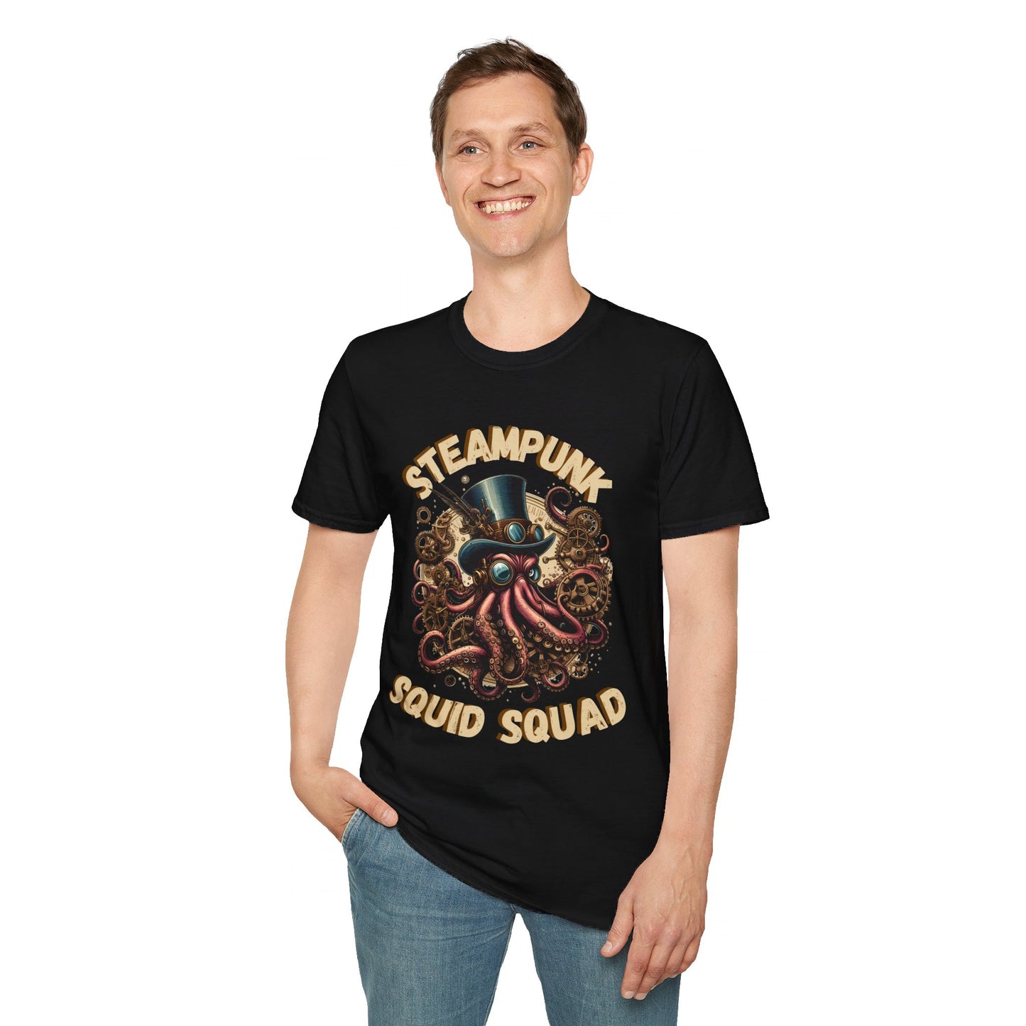 Steampunk Squid Squad Unisex Softstyle T-Shirt