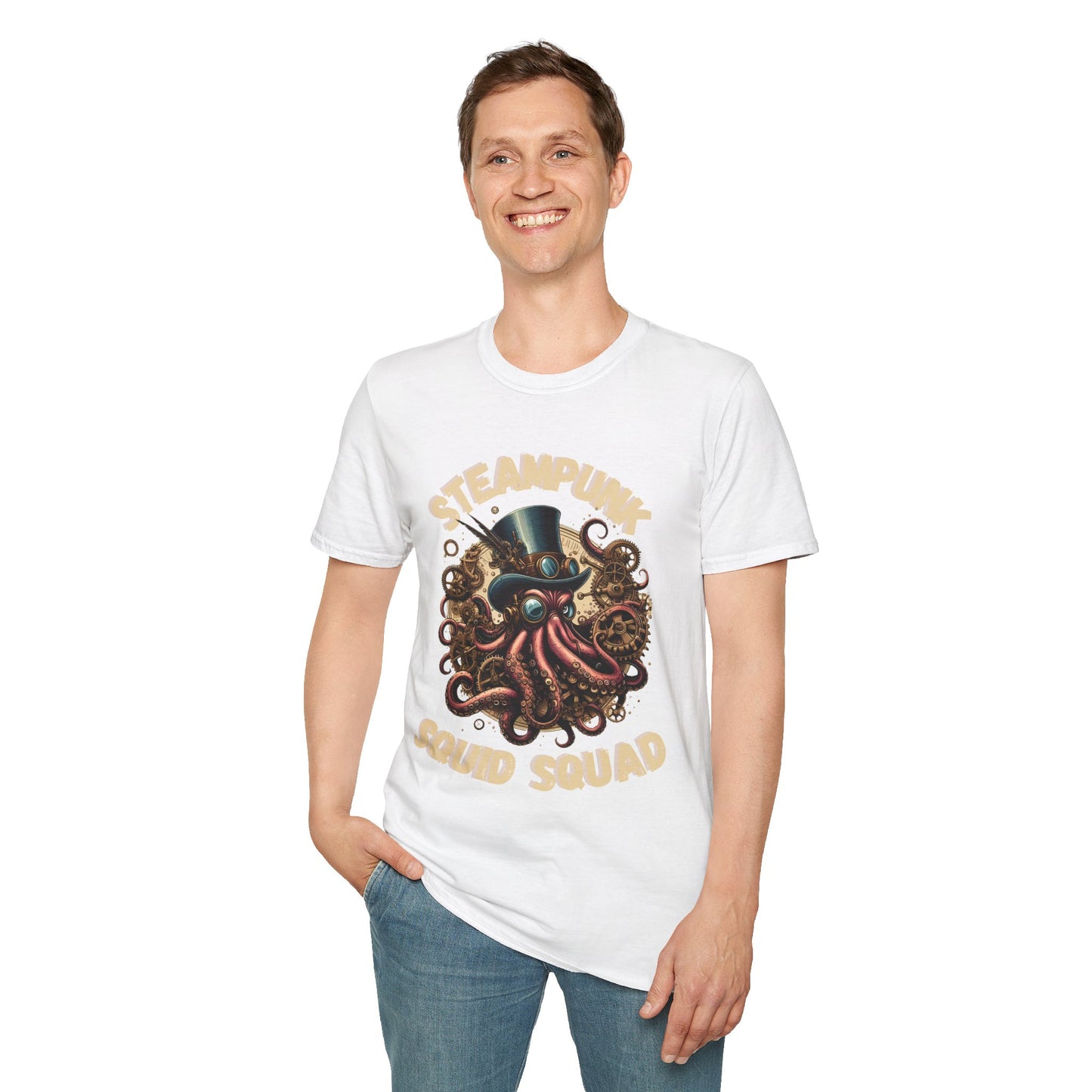 Steampunk Squid Squad Unisex Softstyle T-Shirt