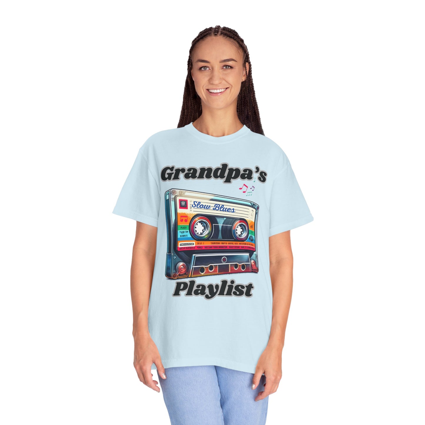 Grandpa's Playlist Unisex Garment-Dyed T-shirt