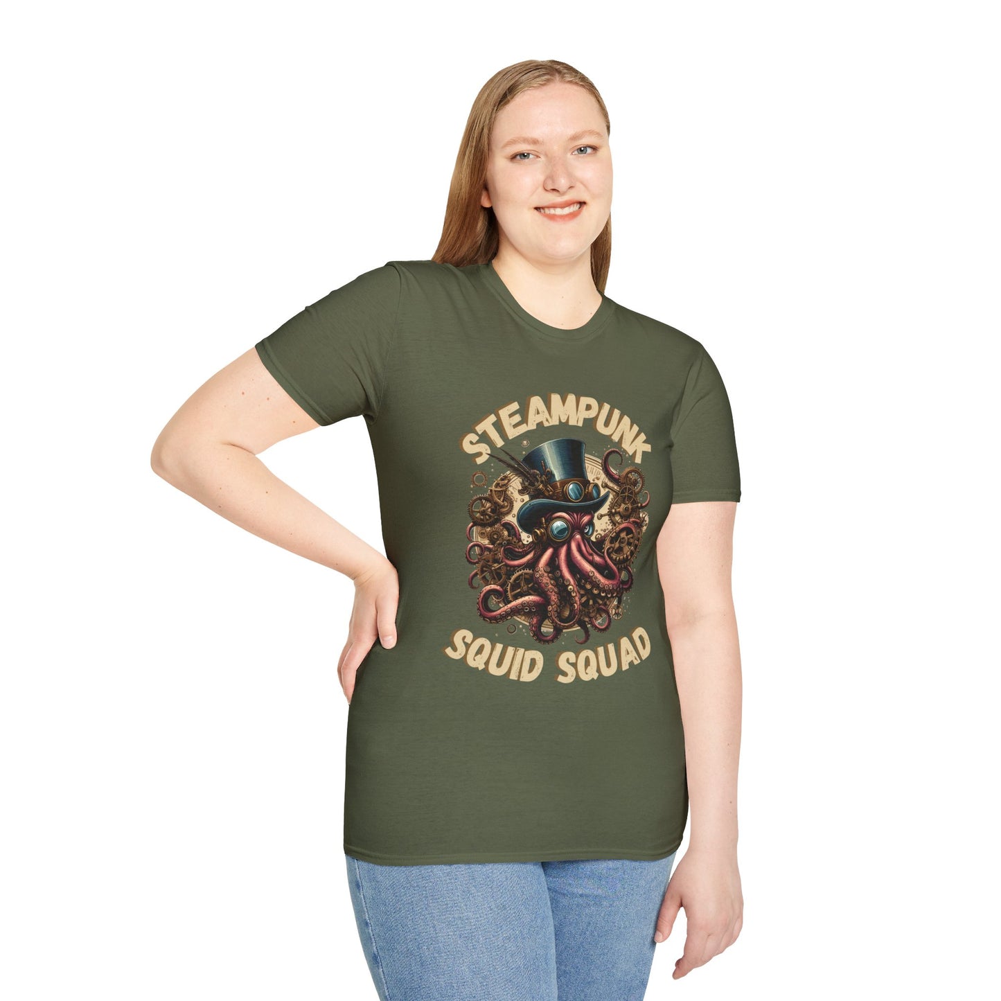 Steampunk Squid Squad Unisex Softstyle T-Shirt