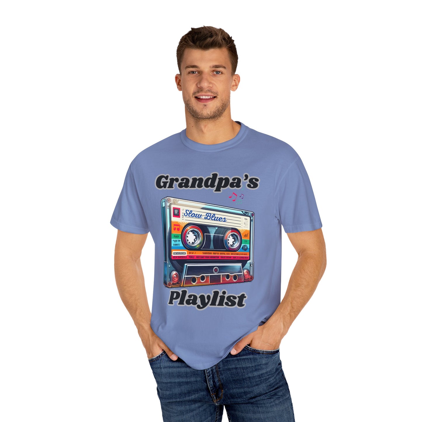 Grandpa's Playlist Unisex Garment-Dyed T-shirt