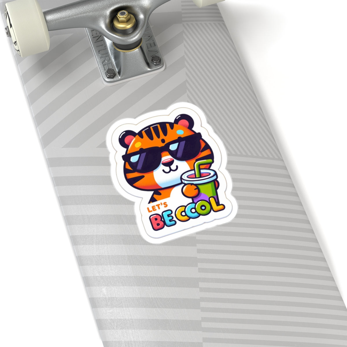 Let's be Cool Tiger Kiss-Cut Sticker