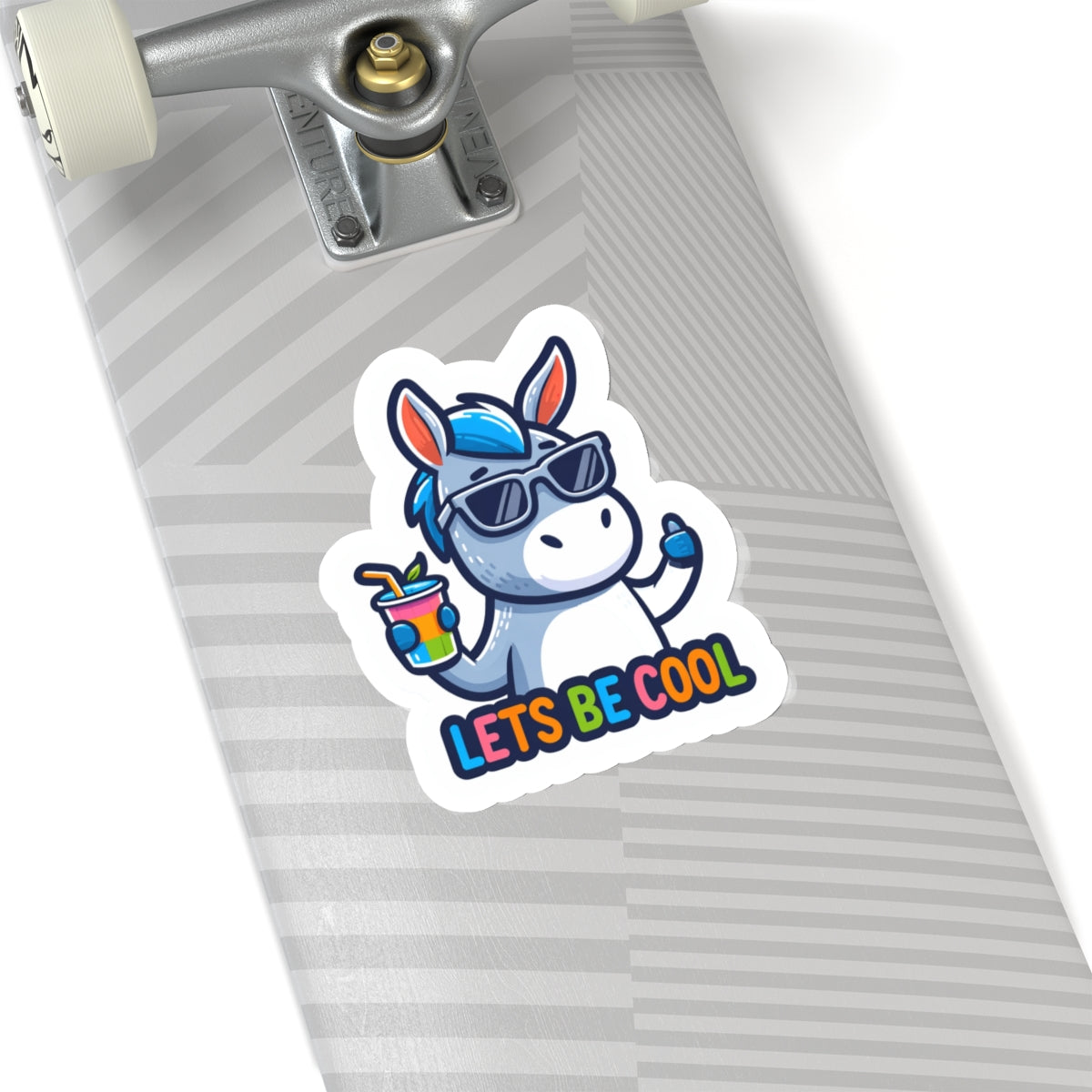 Lets be Cool Donkey Kiss-Cut Sticker