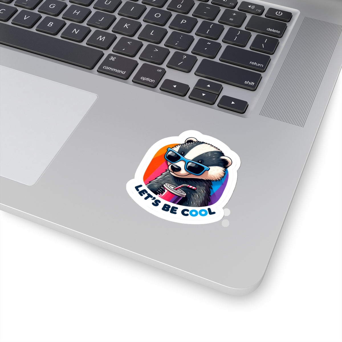 Let's be Cool Badger Kiss-Cut Sticker