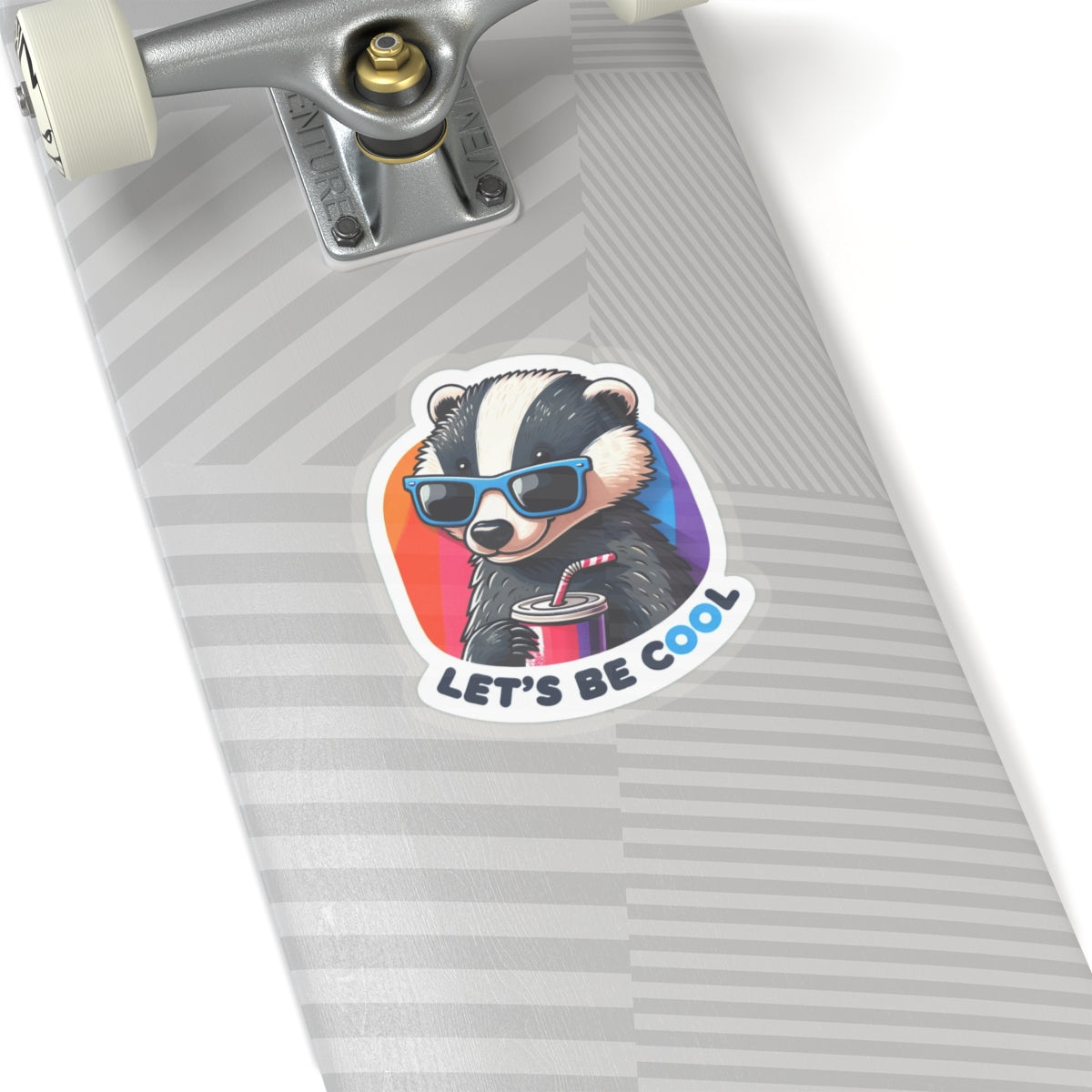 Let's be Cool Badger Kiss-Cut Sticker