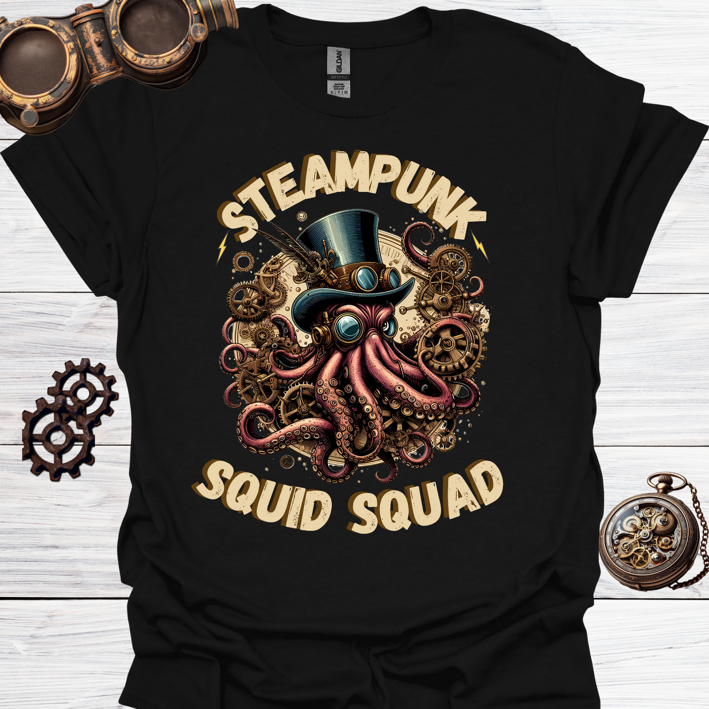 Steampunk Squid Squad Unisex Softstyle T-Shirt