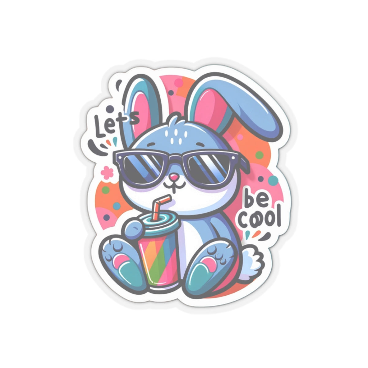 Cool Bunny - Kiss-Cut Stickers