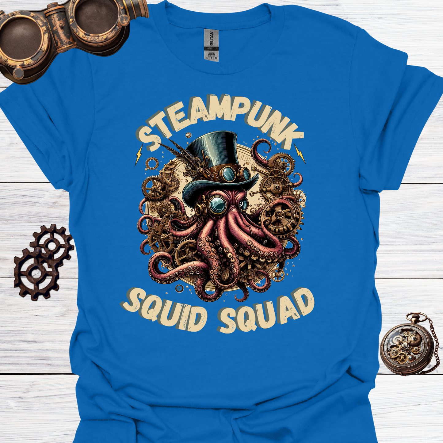 Steampunk Squid Squad Unisex Softstyle T-Shirt