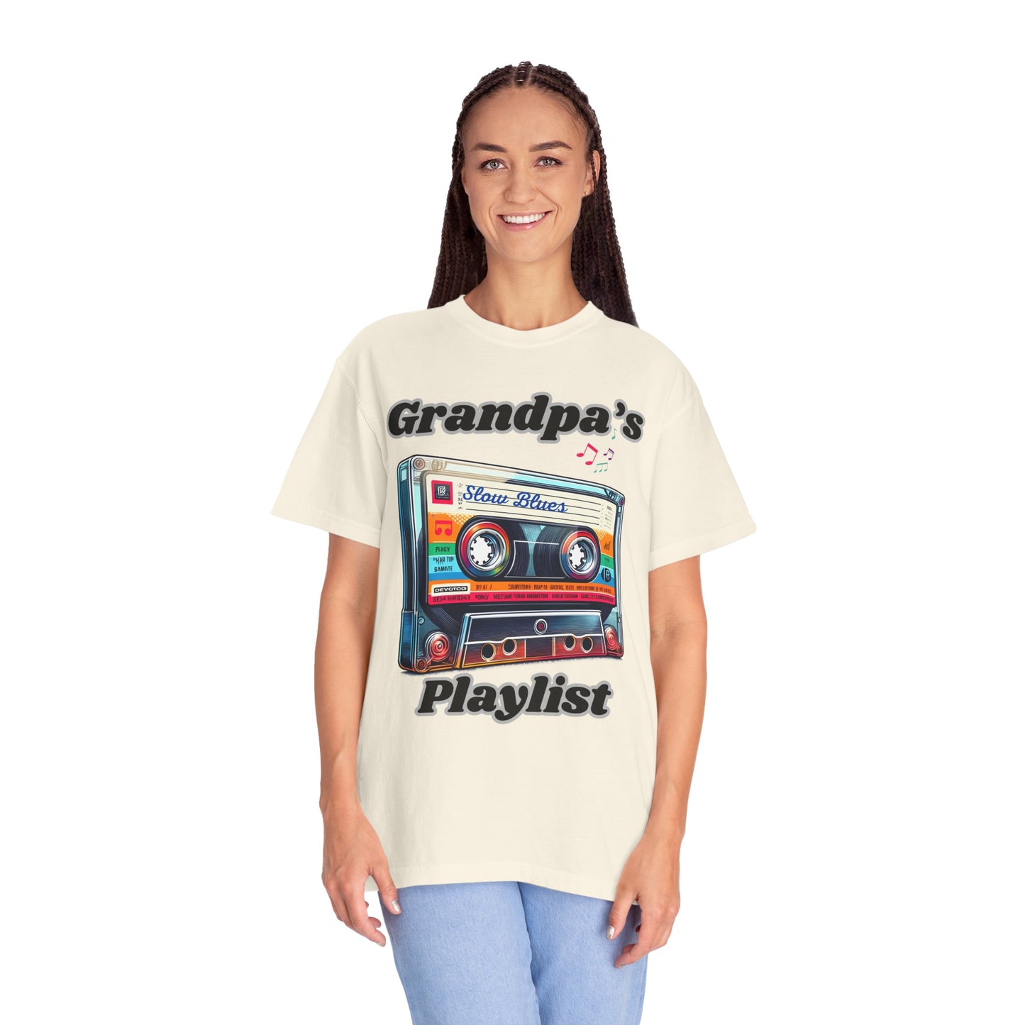 Grandpa's Playlist Unisex Garment-Dyed T-shirt