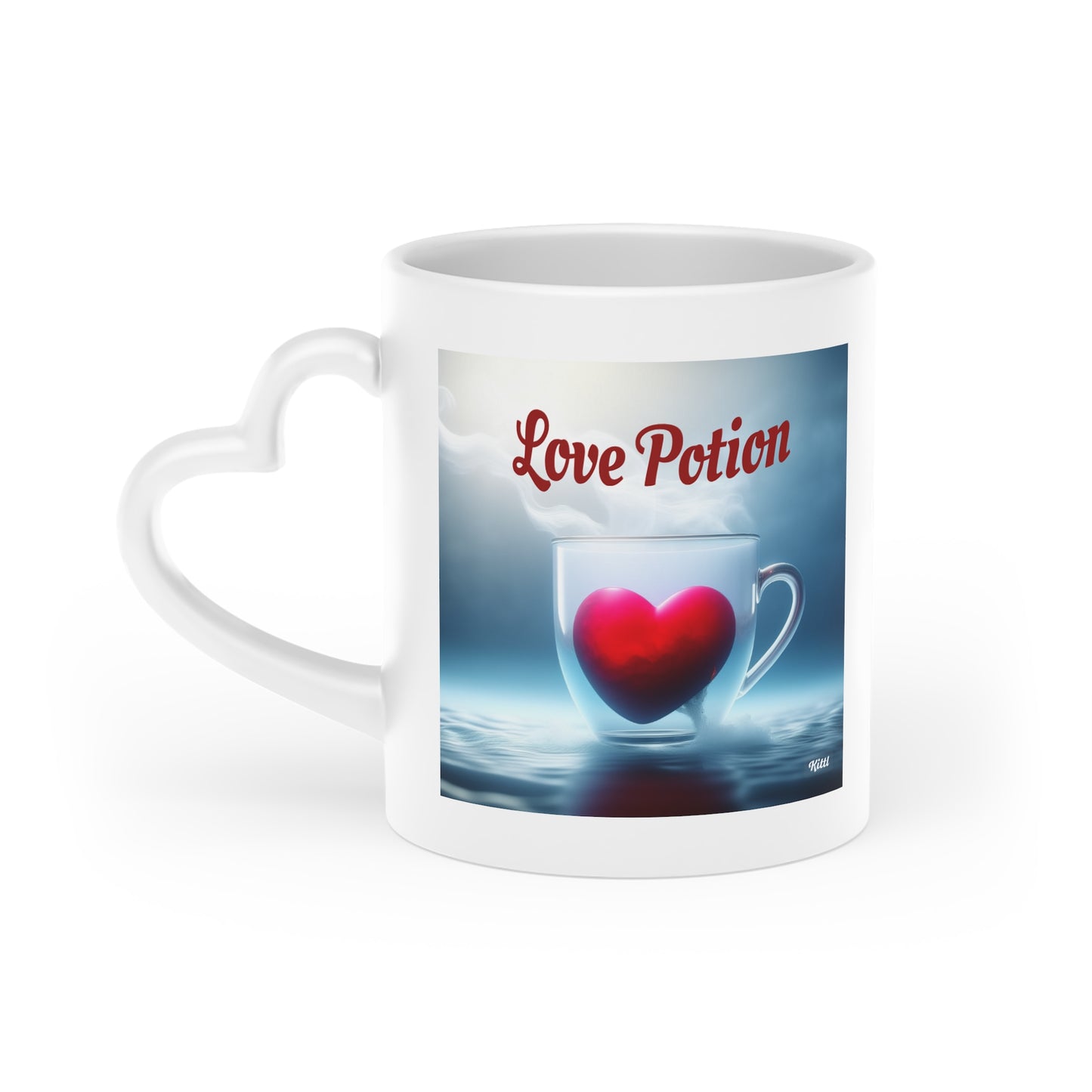 Mug with Heart-Shaped handle and with wording "Love Potion"