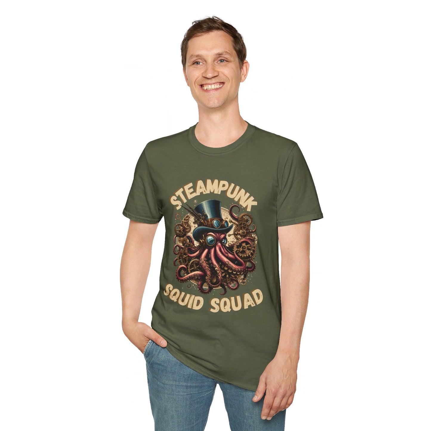 Steampunk Squid Squad Unisex Softstyle T-Shirt