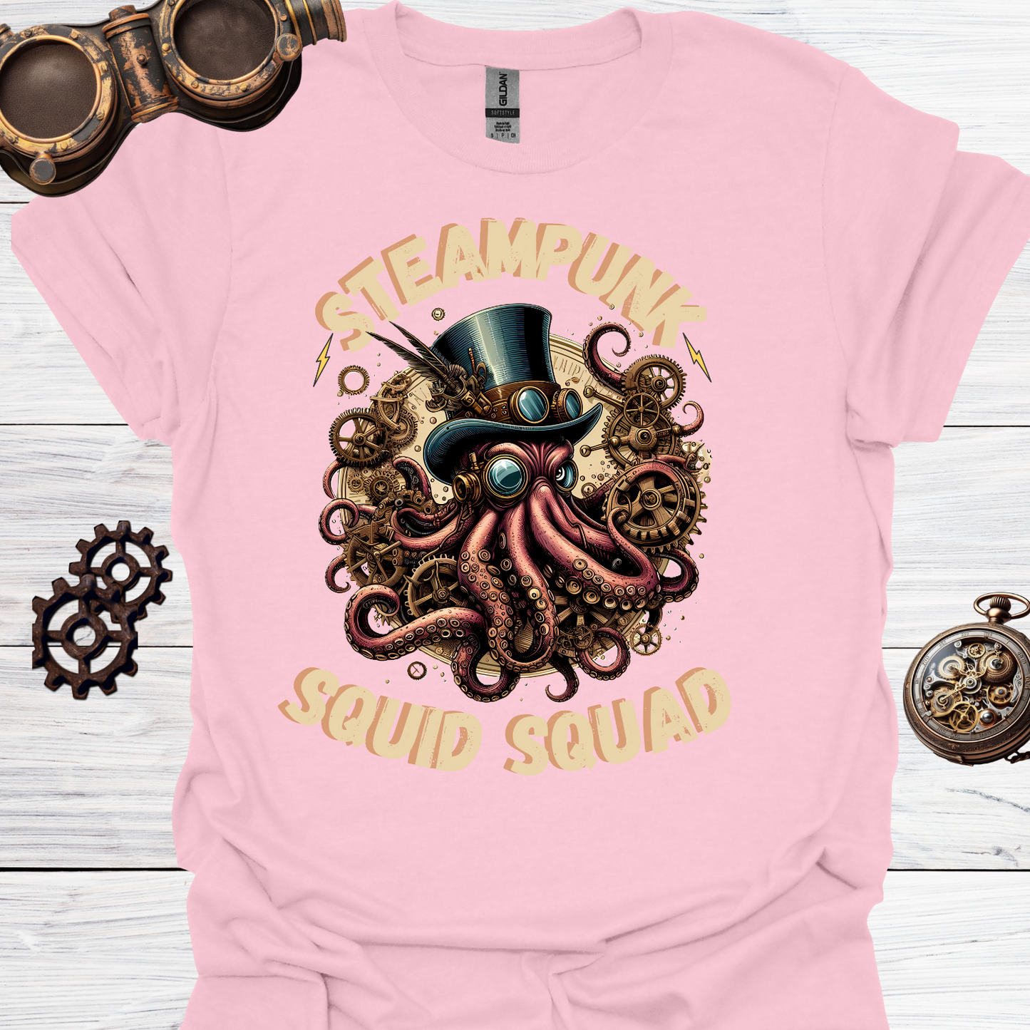 Steampunk Squid Squad Unisex Softstyle T-Shirt