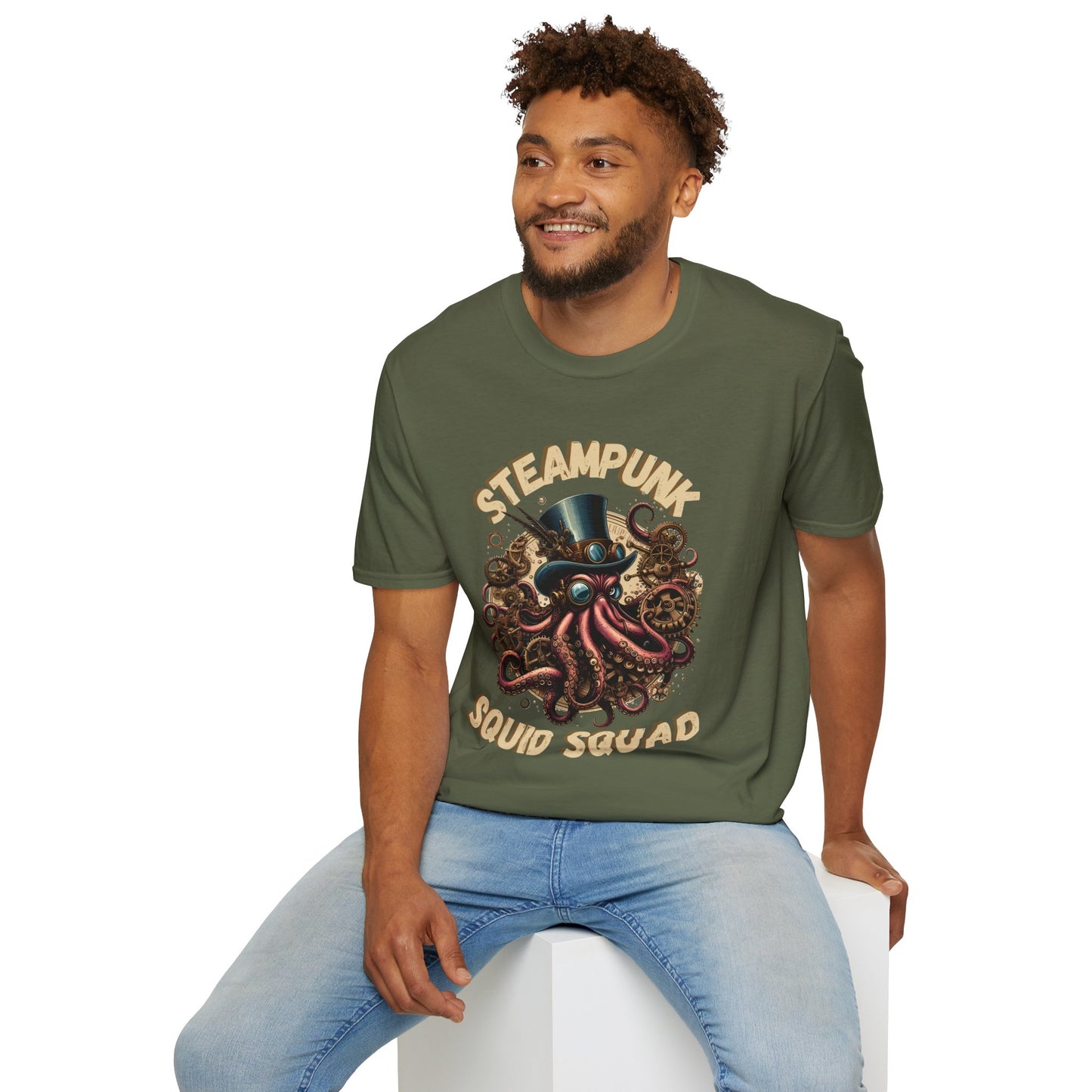 Steampunk Squid Squad Unisex Softstyle T-Shirt