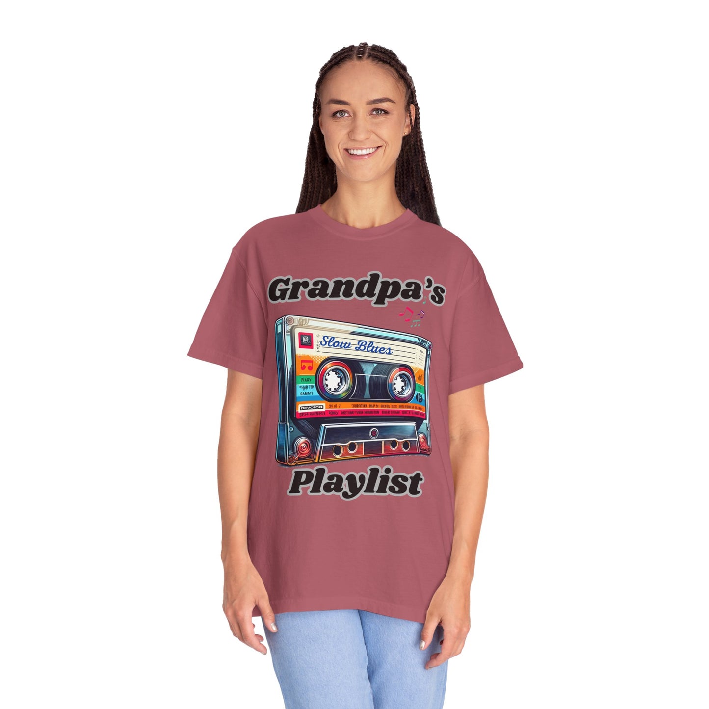 Grandpa's Playlist Unisex Garment-Dyed T-shirt