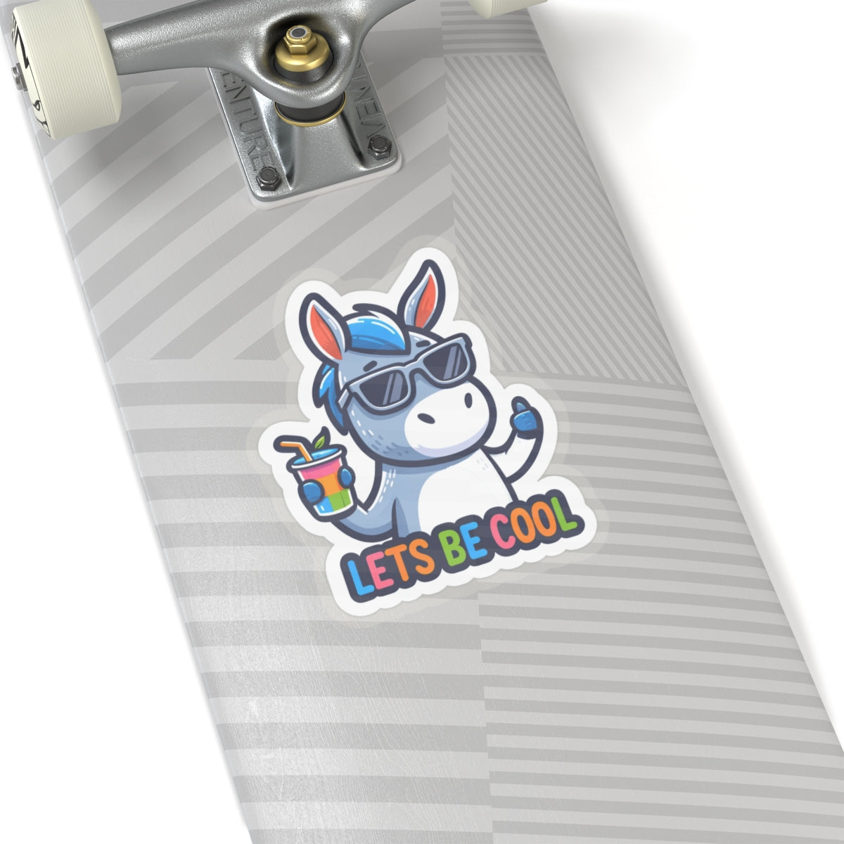 Lets be Cool Donkey Kiss-Cut Sticker