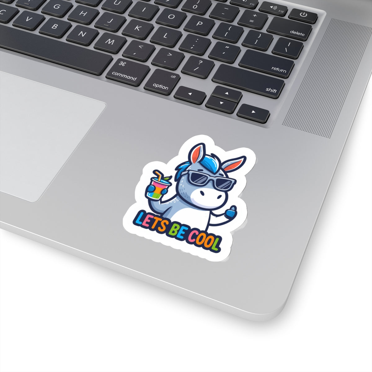 Lets be Cool Donkey Kiss-Cut Sticker