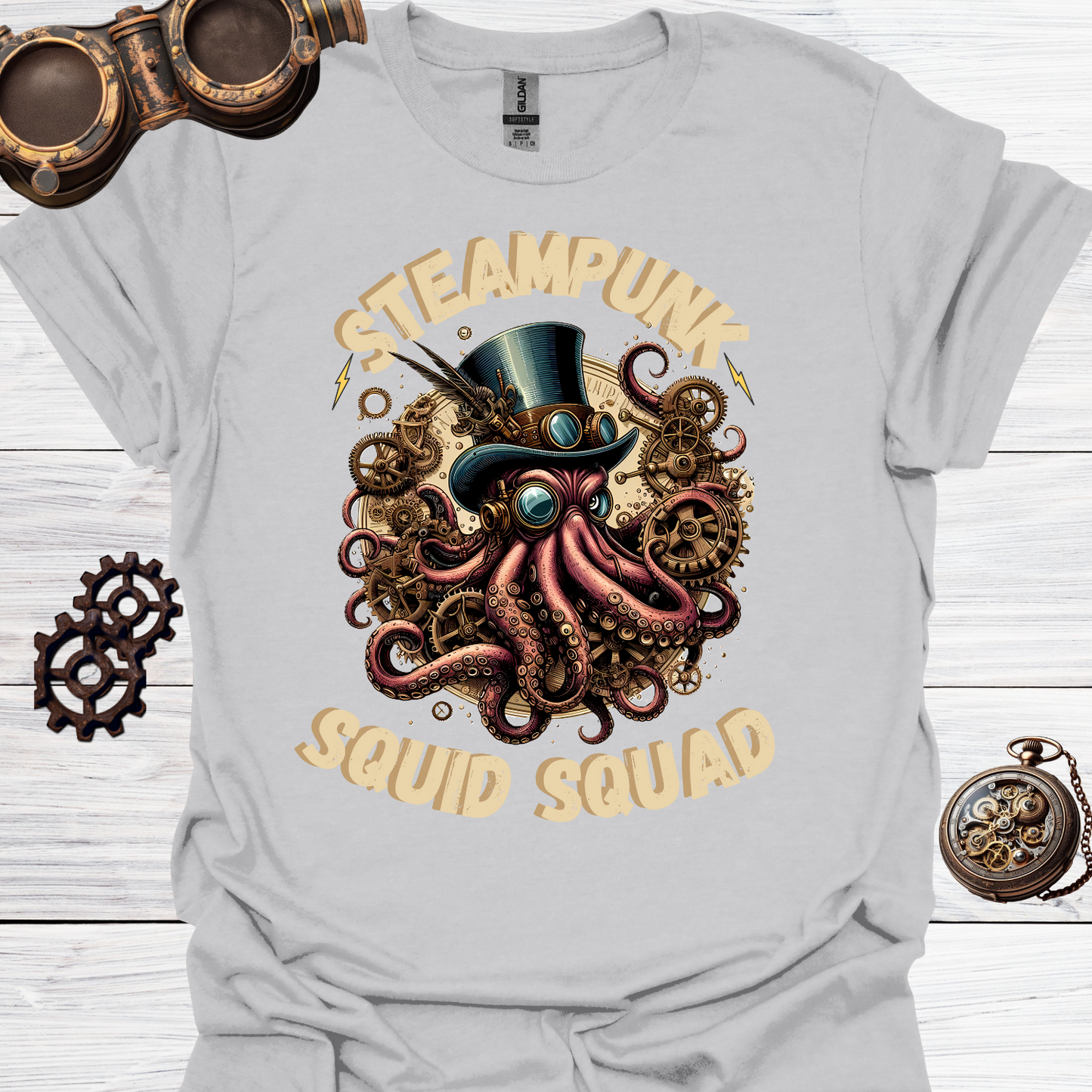 Steampunk Squid Squad Unisex Softstyle T-Shirt