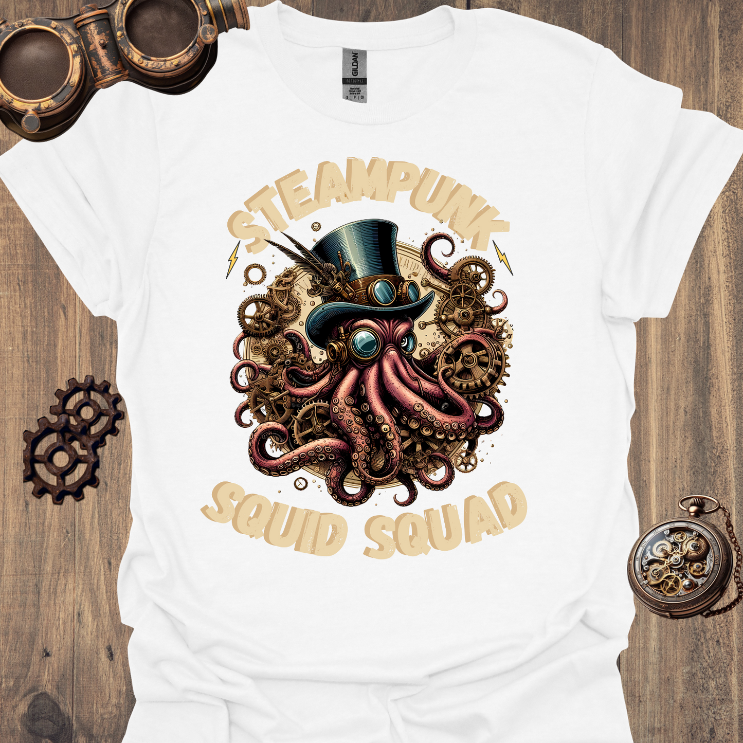 Steampunk Squid Squad Unisex Softstyle T-Shirt