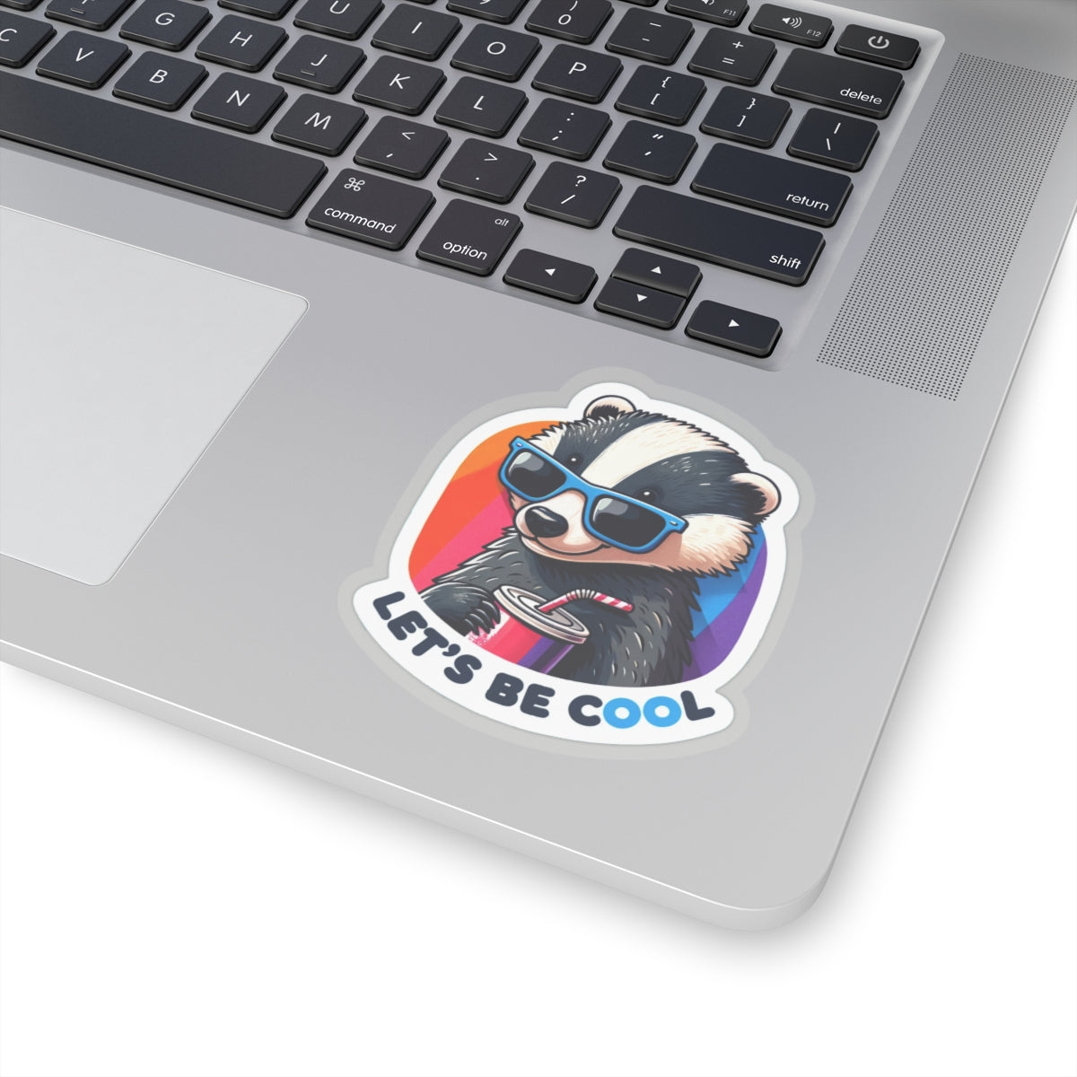 Let's be Cool Badger Kiss-Cut Sticker