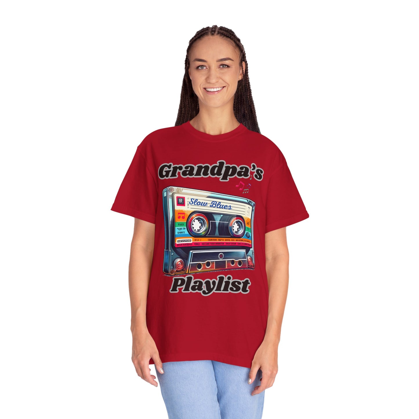 Grandpa's Playlist Unisex Garment-Dyed T-shirt