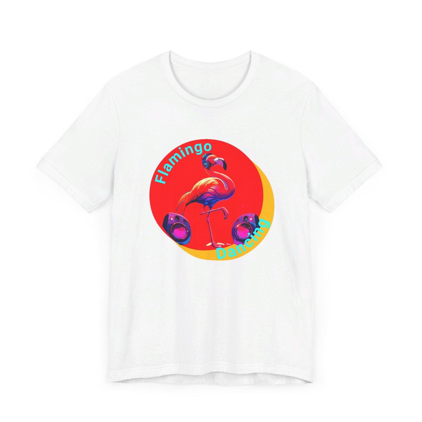 Unisex Jersey Short Sleeve Tee - Slogan "Flamingo Dancing"