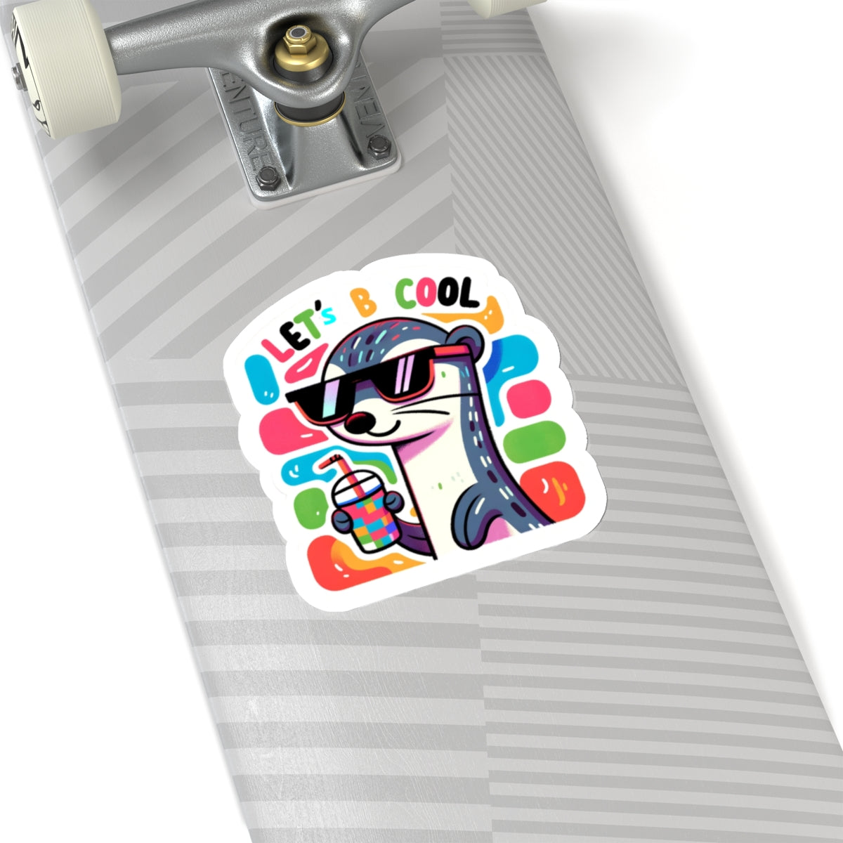 Let's be Cool Weasel Kiss-Cut Sticker