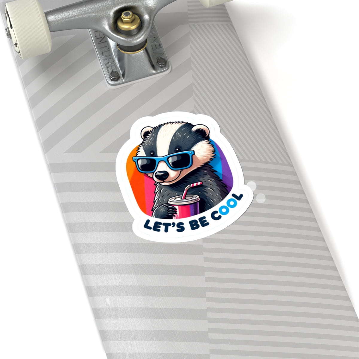 Let's be Cool Badger Kiss-Cut Sticker