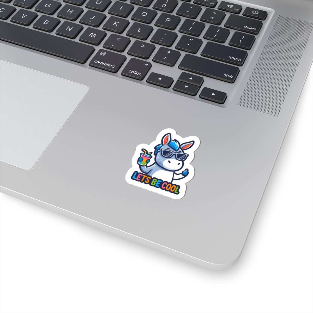 Lets be Cool Donkey Kiss-Cut Sticker