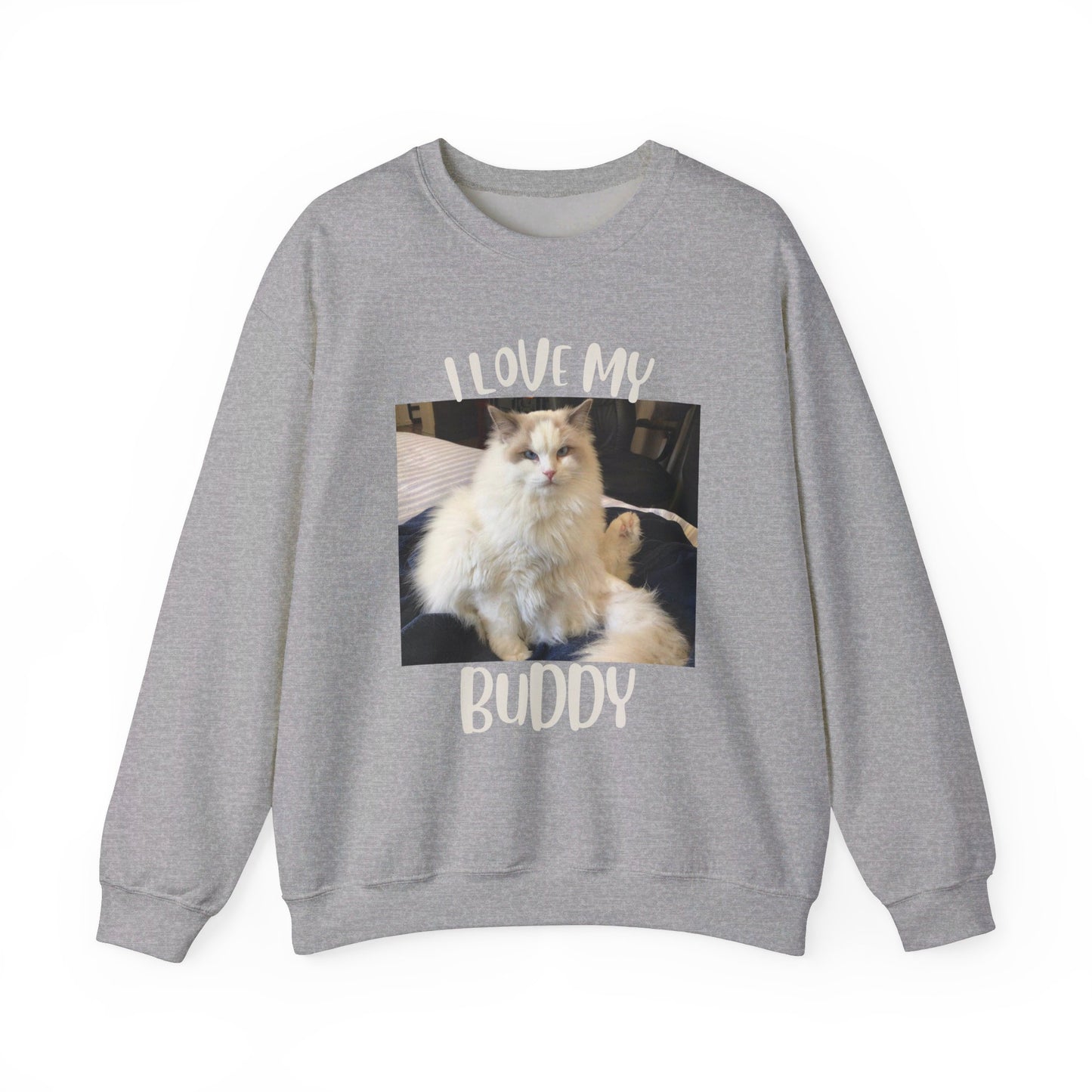 The "I Love My Buddy" Unisex Heavy Blend™ Crewneck Sweatshirt