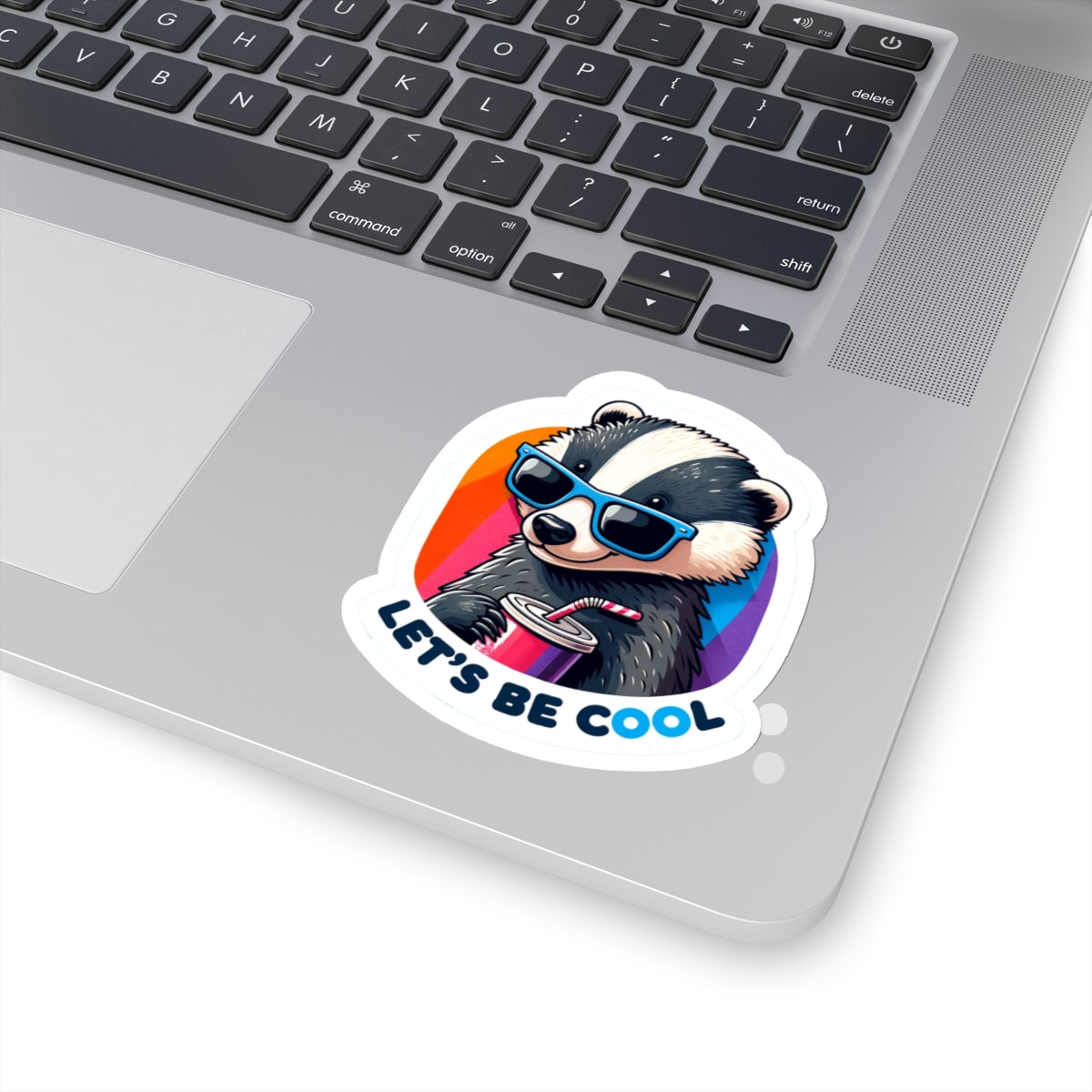 Let's be Cool Badger Kiss-Cut Sticker