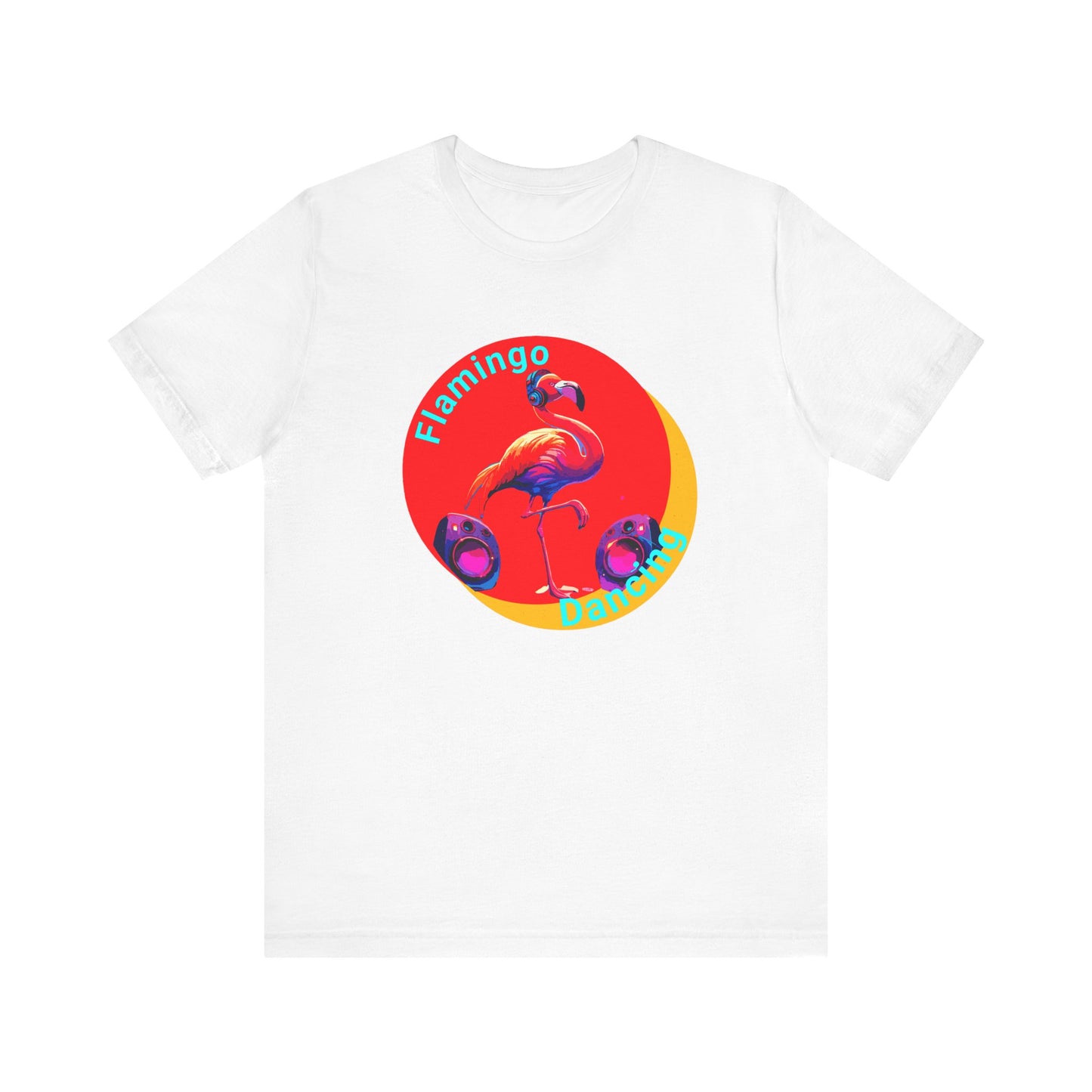 Unisex Jersey Short Sleeve Tee - Slogan "Flamingo Dancing"