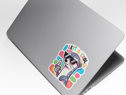 Let's be Cool Weasel Kiss-Cut Sticker