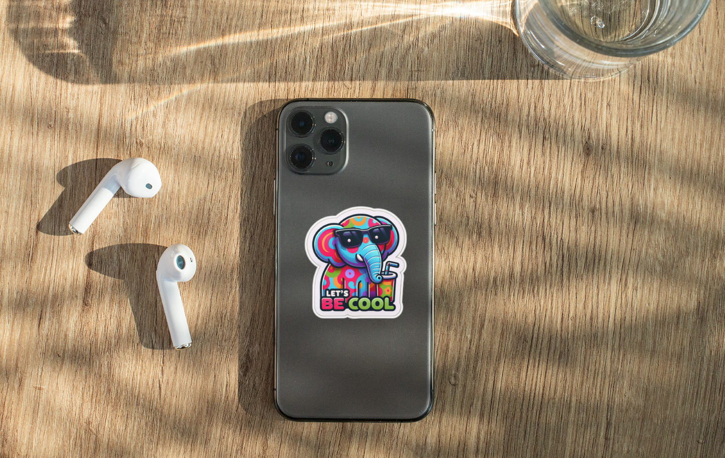 Let's be Cool Elephant - Kiss-Cut Stickers