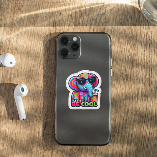 Let's be Cool Elephant - Kiss-Cut Stickers